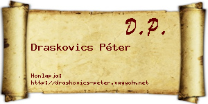 Draskovics Péter névjegykártya