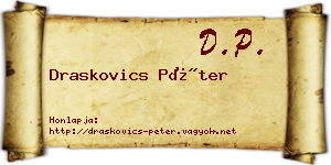 Draskovics Péter névjegykártya